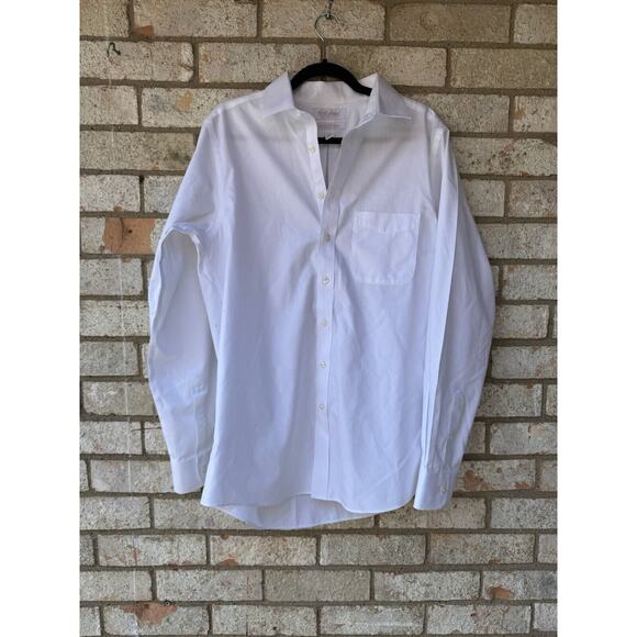 Roundtree And York Gold Label Mens Button Down Size 16/35 Slim Fit - Picture 1 of 4
